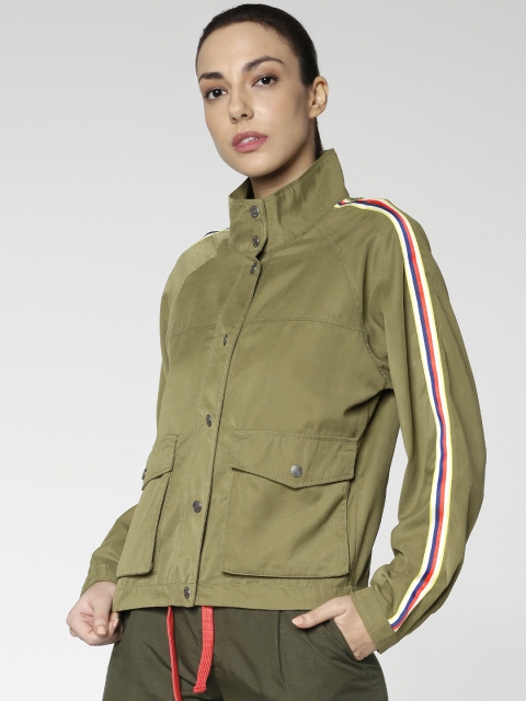 

ONLY Women Olive Green Solid Lightweight Tailored Jacket