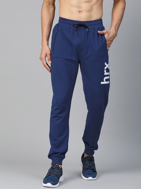 

HRX by Hrithik Roshan Men Navy Blue Solid Regular Fit Bio-Wash Lifestyle Jogger