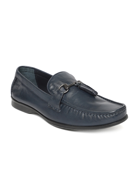 

Raymond Men Navy Blue Leather Loafers