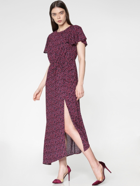 

ONLY Women Black Printed A-line Dress