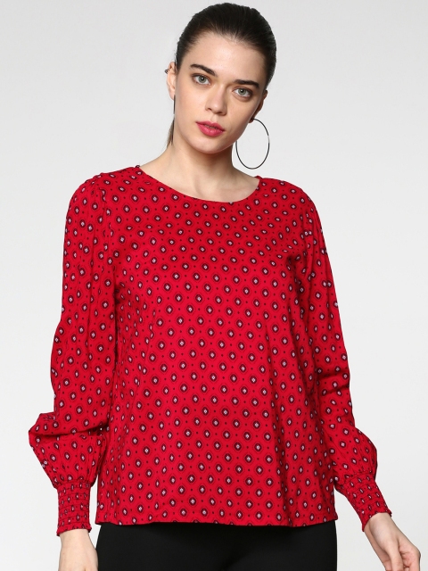

ONLY Women Red Printed Regular Top