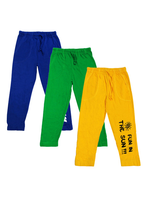 

Maniac Boys Pack of 3 Multicoloured Printed Track Pants, Multi