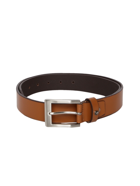 

INVICTUS Men Tan Brown Leather Solid Belt