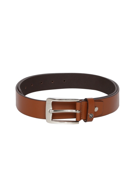 

INVICTUS Men Tan Brown Leather Solid Belt