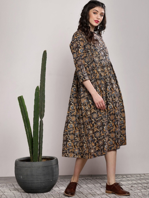 

Sangria Women Multi Printed Kalamkari Flared Kurta