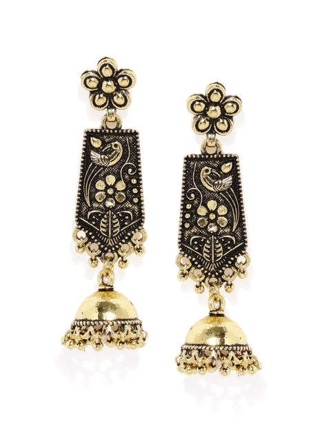 

Ayesha Gold-Toned Dome Shaped Jhumkas