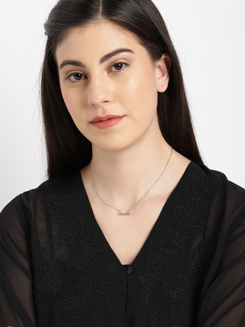 

Ayesha Silver-Toned Charm Necklace