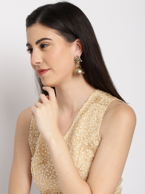 

Ayesha Gold-Toned Antique Dome Shaped Jhumkas