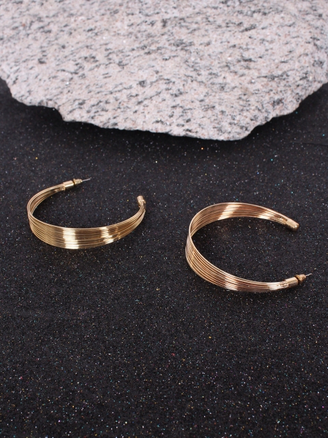 

Ayesha Gold-Toned Circular Half Hoop Earrings