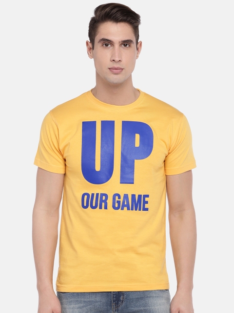 

Globus Men Yellow Printed Round Neck T-shirt