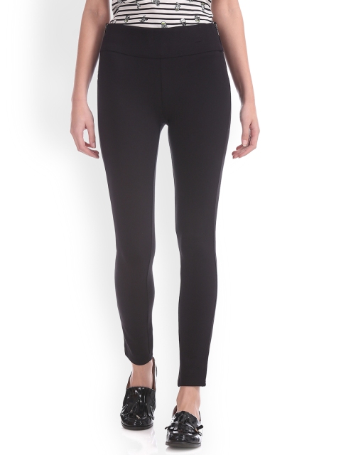 

ELLE Women Black Regular Fit Solid Regular Trousers