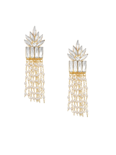

Spargz Gold-Plated & White Drop Earrings