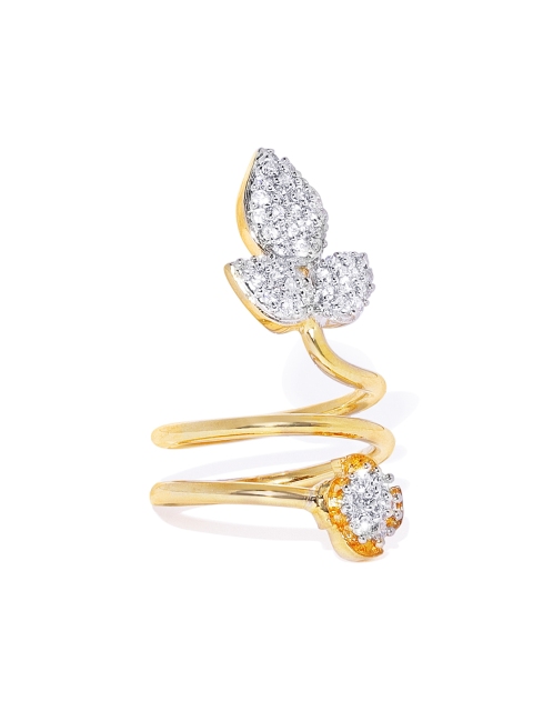 

Spargz Women Gold Plated Cubic Zirconia Finger Ring