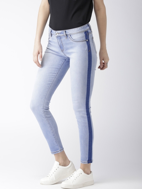 

Superdry Women Blue Alexia Regular Fit Mid-Rise Clean Look Stretchable Cropped Jeans
