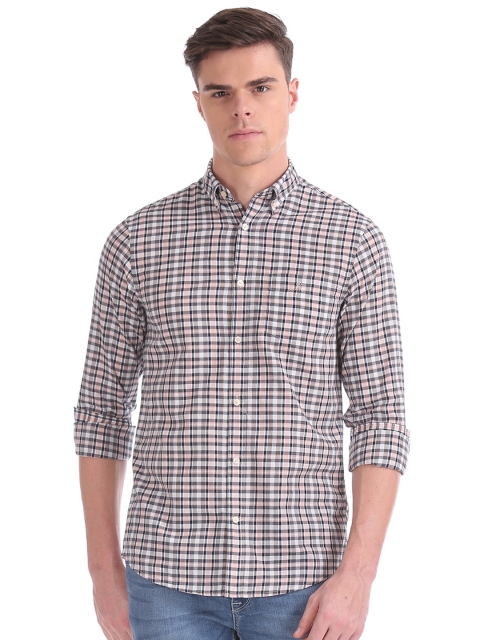 

GANT Men Multicoloured Regular Fit Checked Casual Shirt, Multi
