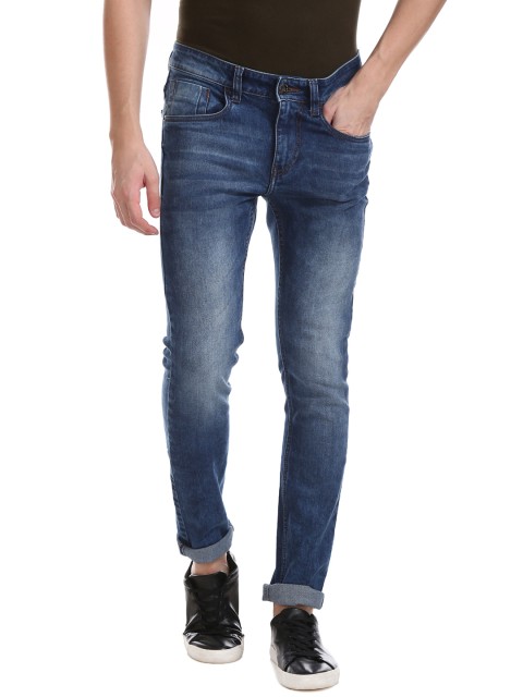 

Flying Machine Men Blue Skinny Fit Mid-Rise Clean Look Stretchable Jeans