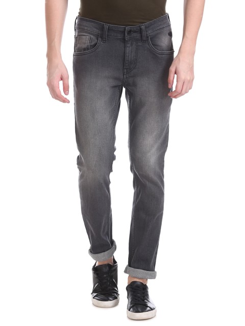 

Flying Machine Men Grey Skinny Fit Low-Rise Clean Look Stretchable Jeans