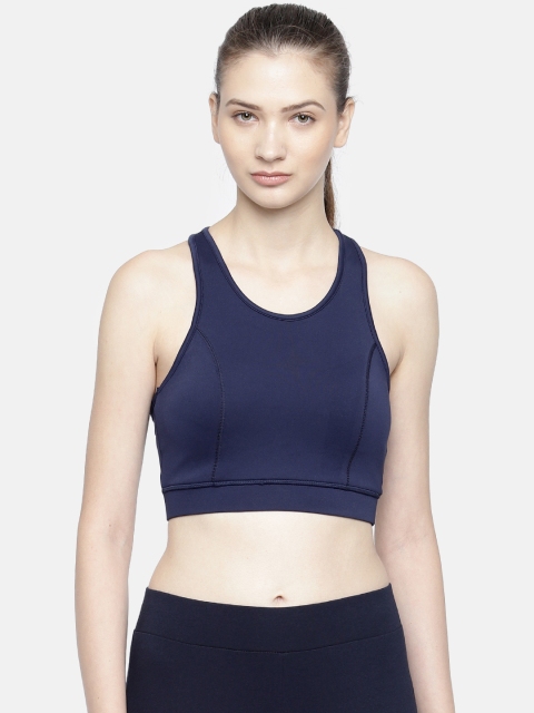 

Kappa Navy Solid Non-Wired Lightly Padded Sports Bra 8903732869902, Navy blue