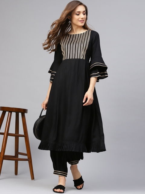 

Idalia Women Black Yoke Design Kurta with Salwar