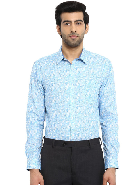 

Next Look Men Blue Slim Fit Printed Casual Shirt