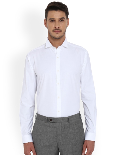 

Next Look Men White Slim Fit Solid Formal Shirt