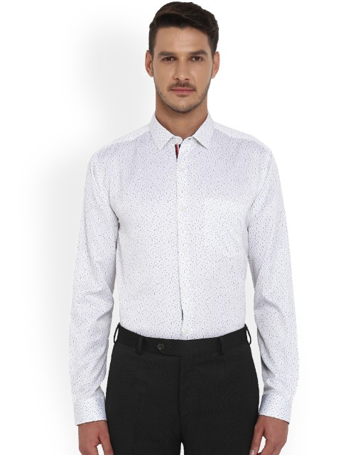 

Next Look Men White Slim Fit Printed Formal Shirt
