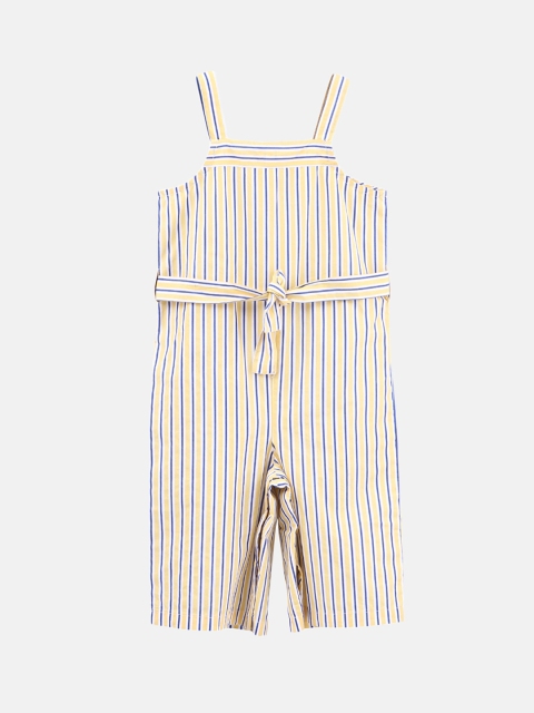 

Beebay Yellow Striped Basic Jumpsuit