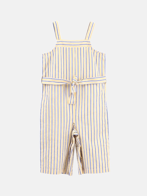 

Beebay Yellow Striped Basic Jumpsuit
