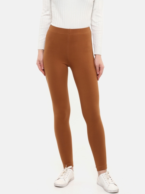 

Rider Republic Women Brown Solid Ankle-Length Leggings