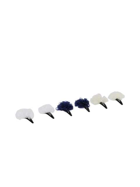 

Magic Needles Navy Blue & White Tic Tac Hair Clips