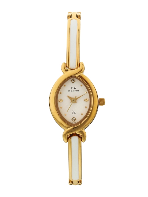 

maxima Women White Analogue Watch 22121BMLY