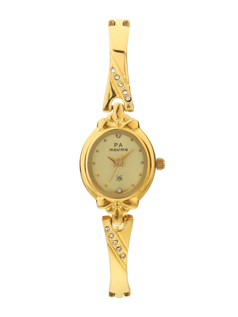 

maxima Women Gold-Toned Analogue Watch 29372BMLY