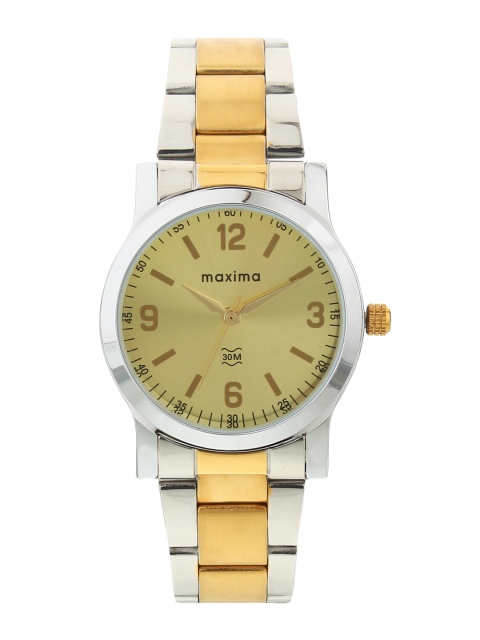 

maxima Women Gold-Toned Analogue Watch 54080CMLT