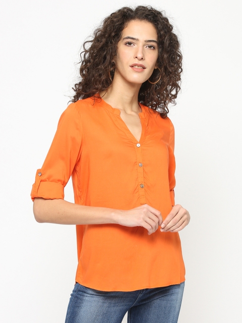 

Gipsy Orange Solid Tunic