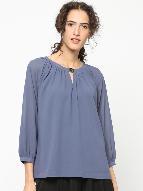 

Gipsy Women Grey Solid Top