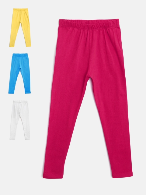 

naughty ninos Girls Pack of 4 Assorted Ankle-Length Leggings