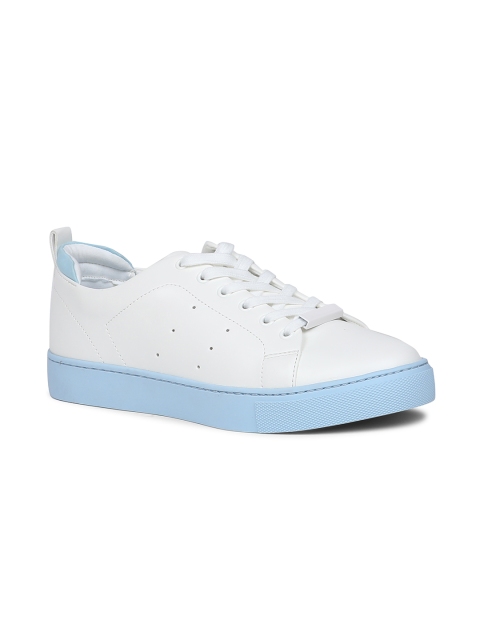 

ALDO Women White Solid Mid-Top Sneakers
