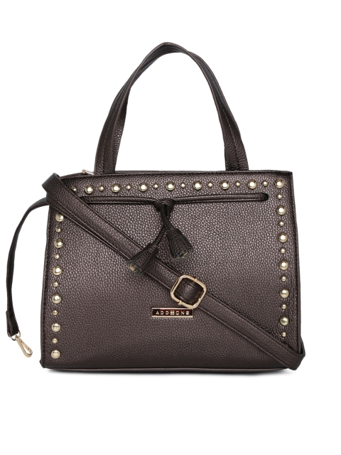 

Addons Brown Embellished Handheld Bag