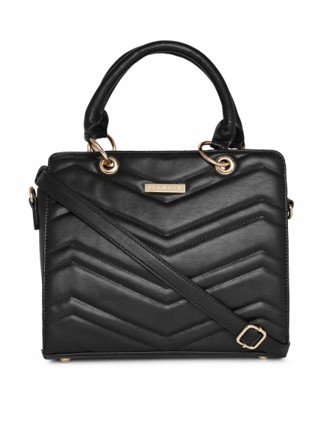 

Addons Black Textured Handheld Bag