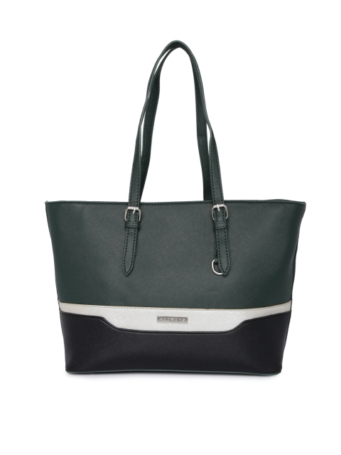 

Addons Green & Black Colourblocked Shoulder Bag