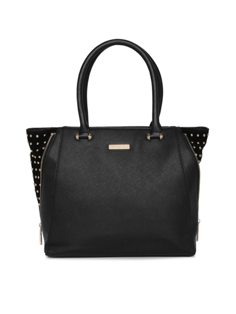 

Addons Black Embellished Handheld Bag