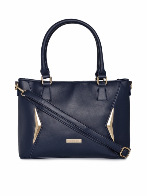

Addons Navy Blue Solid Handheld Bag