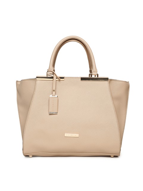 

Addons Beige Solid Handheld Bag