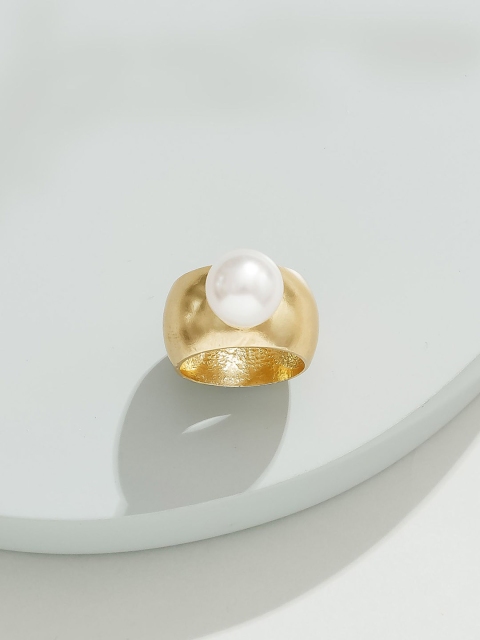 

Pipa Bella Women Gold-Plated Finger Ring, White
