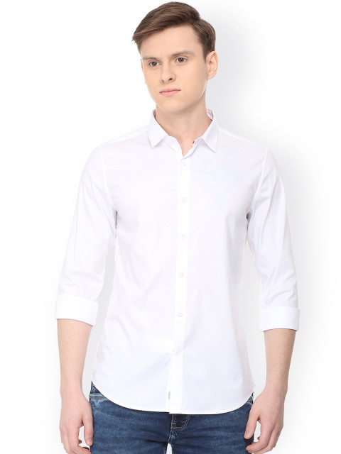 

Solly Sport Men White Slim Fit Solid Casual Shirt