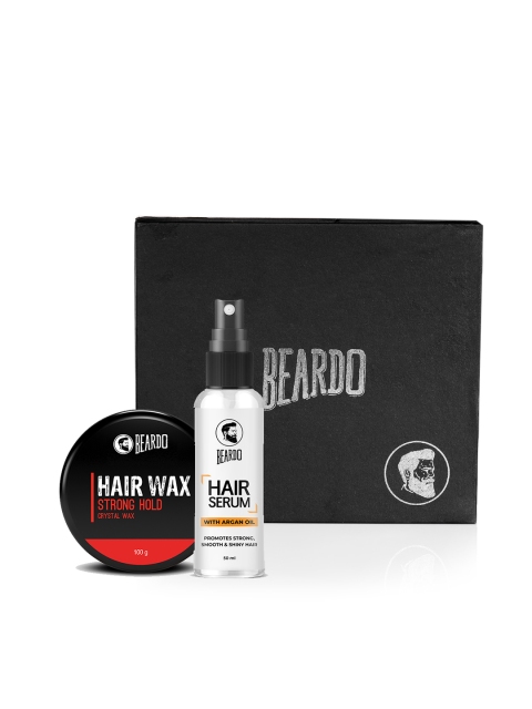 

BEARDO Men Set of Hair Wax & Serum, Black