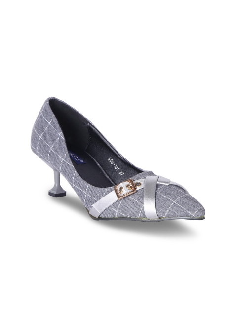 

MSC Women Grey Printed Pumps