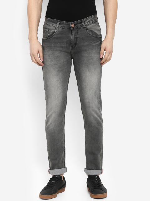 

Routeen Men Grey Slim Fit Mid-Rise Clean Look Stretchable Jeans