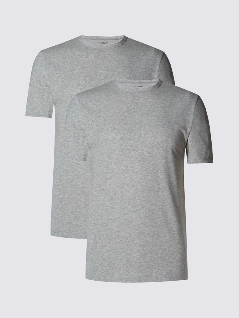 

Marks & Spencer Men Pack of 2 Solid Innerwear Vest T144534S, Grey