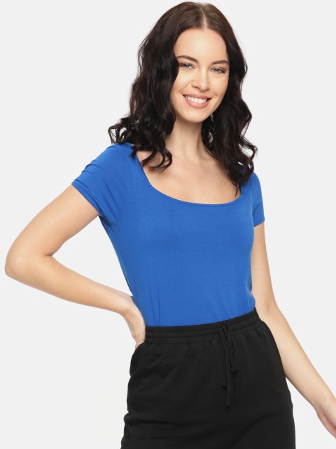 

CODE by Lifestyle Women Blue Solid Top